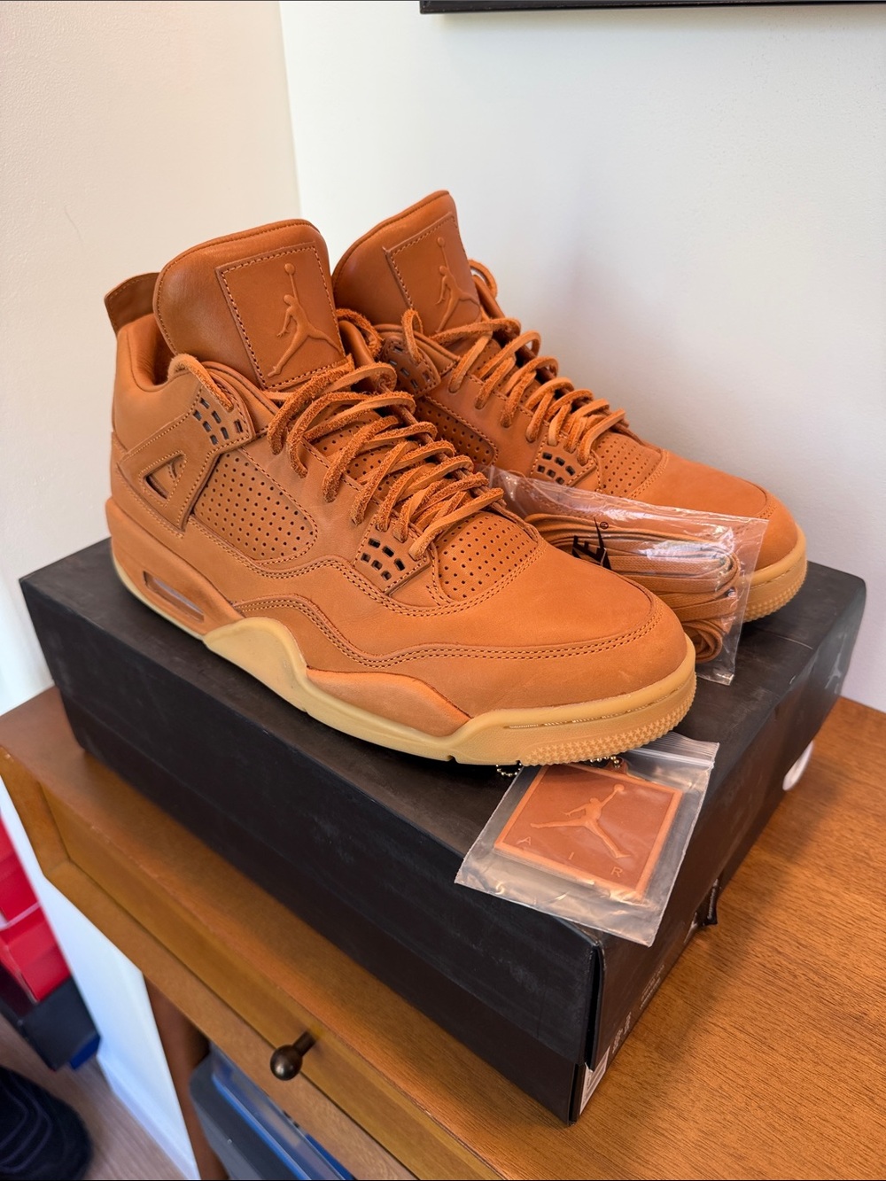 Air Jordan 4 Retro Premium “Ginger Wheat” Men's Sneakers - Brown